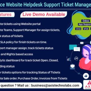 Advance Website Helpdesk Support Ticket Management in Odoo, Issue Management for customers support, Manage your customer ticket support, Create Sale Orders, purchase order, Invoices from Tickets