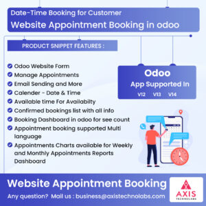 Website Booking in odoo, Website Appointment Booking in odoo, calendar slot booking in odoo